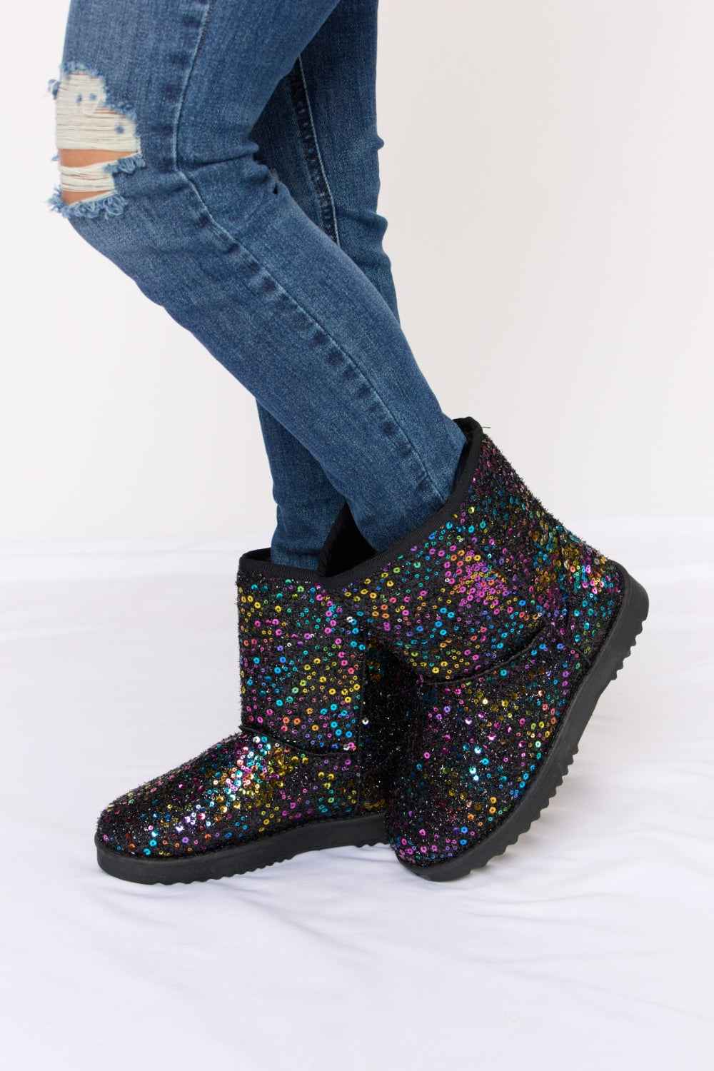 Forever Link Sequin Thermal Flat Boots - Damned Threads
